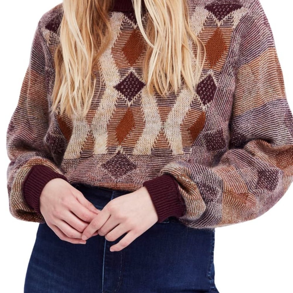 Free People | Brown Diamond Sweater